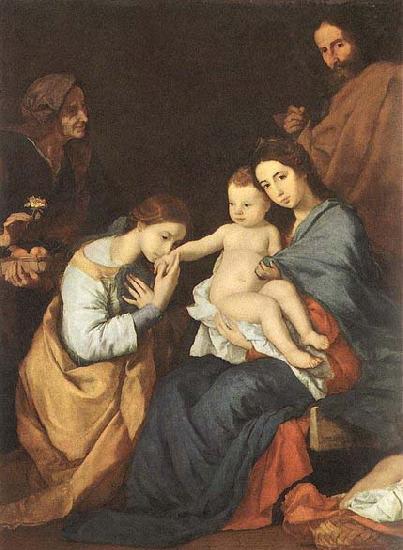Jusepe de Ribera The Holy Family with St Catherine France oil painting art